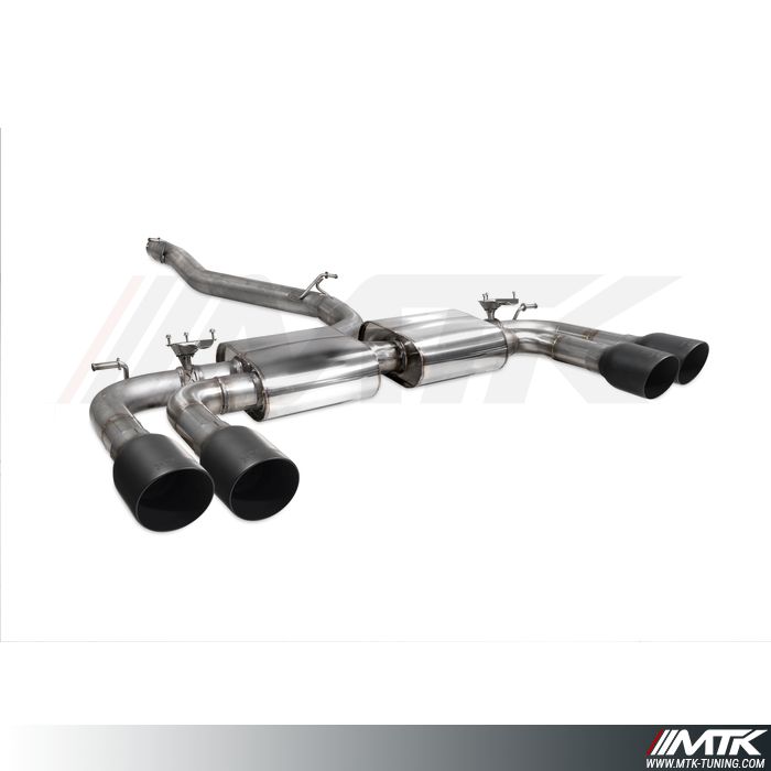 Catback avec tube intermédiaire et emplacement pour les valves Audi S3 berline 8V